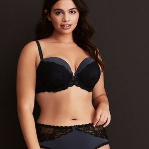38B LACE PUSH-UP DEMI BRA